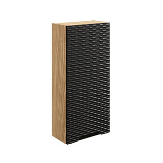 Negru mat;Stejar, Ocean Black 35x19x75 cm