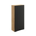 Dulap suspendat cu 1 usa, Ocean Black, Comad, 35x19x75 cm, MDF/PAL laminat, negru mat/stejar