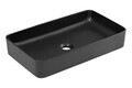 Set mobiler baie, dulap cu lavoar, 120 cm Slim, Ocean Black, Comad, MDF/PAL laminat, negru mat/stejar