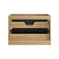 Set mobiler baie, dulap cu lavoar, 80 cm Mona, Ocean Black, Comad, MDF/PAL laminat, negru mat/stejar