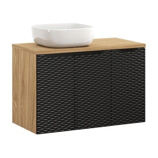 Negru mat;Stejar, Ocean Black 90 cm