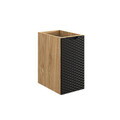 Set mobiler baie, dulap dublu cu lavoar, 90 cm, Ocean Black, Comad, MDF/PAL laminat, negru mat/stejar