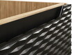 Set mobiler baie, dulap dublu cu lavoar, 90 cm, Ocean Black, Comad, MDF/PAL laminat, negru mat/stejar