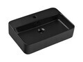 Set mobiler baie, dulap cu lavoar, 90 cm S Trust , Ocean Black, Comad, MDF/PAL laminat, negru mat/stejar