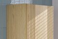 Dulap inalt cu usa, cu fixare pe perete, Ovalia Cremona, Comad,  40x25.4x140 cm, MDF/PAL laminat, stejar cremona