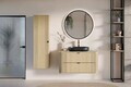 Dulap inalt cu usa, cu fixare pe perete, Ovalia Cremona, Comad,  40x25.4x140 cm, MDF/PAL laminat, stejar cremona