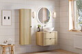 Dulap inalt cu usa, cu fixare pe perete, Ovalia Cremona, Comad,  40x25.4x140 cm, MDF/PAL laminat, stejar cremona