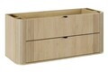 Set mobiler baie, dulap cu lavoar, 120 cm River, Ovalia Cremona, Comad, MDF/PAL laminat, stejar cremona