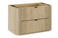 Set mobiler baie, dulap cu lavoar, 80 cm Cloud, Ovalia Cremona, Comad, MDF/PAL laminat, stejar cremona