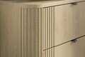 Set mobiler baie, dulap cu lavoar, 80 cm Cloud, Ovalia Cremona, Comad, MDF/PAL laminat, stejar cremona