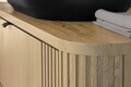 Set mobiler baie, dulap cu lavoar, 80 cm Cloud, Ovalia Cremona, Comad, MDF/PAL laminat, stejar cremona