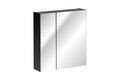 Cabinet cu oglinda si 2 usi, Santa Fe Black, Comad, 60x17x65 cm, PAL laminat, negru mat