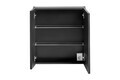Cabinet cu oglinda si 2 usi, Santa Fe Black, Comad, 60x17x65 cm, PAL laminat, negru mat