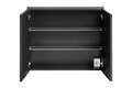Cabinet cu oglinda si 2 usi, Santa Fe Black, Comad, 80x17x65 cm, PAL laminat, negru mat