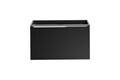 Set mobiler baie, dulap cu lavoar, 80 cm Anna, Santa Fe Black, Comad, MDF/PAL laminat, negru mat