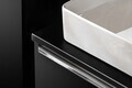 Set mobiler baie, dulap cu lavoar, 80 cm Lola, Santa Fe Black, Comad, MDF/PAL laminat, negru mat