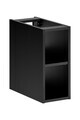 Set mobiler baie, dulap cu lavoar, 80 cm Lola, Santa Fe Black, Comad, MDF/PAL laminat, negru mat
