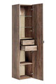 Dulap inalt cu 1 usa si 2 sertare, cu fixare pe perete, Santa Fe Oak, Comad, 35x33x160 cm, PAL laminat, stejar santa fe vintage
