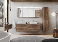 Cabinet cu oglinda si 2 usi, Santa Fe Oak, Comad, 80x17x65 cm, PAL laminat, stejar santa fe vintage