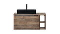 Set mobilier baie, dulap dublu cu lavoar, 100 cm, Santa Fe Oak Black, Comad, PAL laminat, stejar santa fe vintage