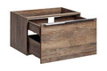 Set mobilier baie, dulap dublu cu lavoar, 100 cm, Santa Fe Oak Black, Comad, PAL laminat, stejar santa fe vintage