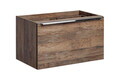 Set mobilier baie, dulap dublu cu lavoar, 100 cm, Santa Fe Oak Black, Comad, PAL laminat, stejar santa fe vintage