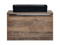 Set mobiler baie, dulap cu lavoar, 80 cm, Santa Fe Oak Black, Comad, PAL laminat, stejar santa fe vintage