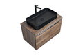 Set mobiler baie, dulap cu lavoar, 80 cm, Santa Fe Oak Black, Comad, PAL laminat, stejar santa fe vintage