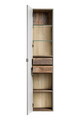 Dulap inalt cu 1 usa si 2 sertare, cu fixare pe perete, Santa Fe Taupe, Comad, 35x33x160 cm, MDF/PAL laminat, gri