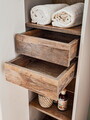 Dulap inalt cu 1 usa si 2 sertare, cu fixare pe perete, Santa Fe Taupe, Comad, 35x33x160 cm, MDF/PAL laminat, gri