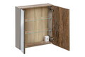 Cabinet cu oglinda si 2 usi, Santa Fe Taupe, Comad, 60x17x65 cm, PAL laminat, gri