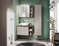 Cabinet cu oglinda si 2 usi, Santa Fe Taupe, Comad, 60x17x65 cm, PAL laminat, gri