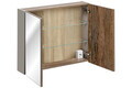 Cabinet cu oglinda si 2 usi, Santa Fe Taupe, Comad, 80x17x65 cm, PAL laminat, gri