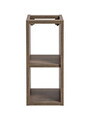 Set mobilier baie, dulap dublu si 2 lavoare, 140 cm, Santa Fe Taupe, Comad, MDF/PAL laminat, gri/stejar santa fe vintage