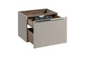 Set mobilier baie, dulap dublu si 2 lavoare, 140 cm, Santa Fe Taupe, Comad, MDF/PAL laminat, gri/stejar santa fe vintage