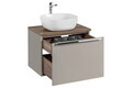 Set mobiler baie, dulap cu lavoar, 60 cm, Santa Fe Taupe, Comad, MDF/PAL laminat, gri/stejar santa fe vintage
