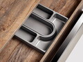 Set mobiler baie, dulap cu lavoar, 80 cm, Santa Fe Taupe, Comad, MDF/PAL laminat, gri/stejar santa fe vintage