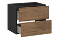 Set mobilier baie, masca cu lavoar si dulap inalt, 60 cm, Talia Casella, Comad, MDF/PAL laminat, stejar casella/negru mat