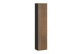 Set mobilier baie, masca cu lavoar, dulap inalt si oglinda LED, 80 cm Trust, Talia Casella Black, Comad, MDF/PAL laminat, stejar casella/negru mat
