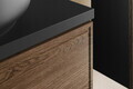 Set mobiler baie, dulap cu lavoar, 80 cm Trust, Talia Casella Black, Comad, MDF/PAL laminat, stejar casella/negru mat