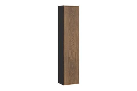 Dulap inalt cu usa, cu fixare pe perete, Talia Casella, Comad, 30x25.5x140 cm, MDF/PAL laminat, stejar casella/negru mat