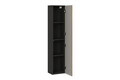 Dulap inalt cu usa, cu fixare pe perete, Talia Casella, Comad, 30x25.5x140 cm, MDF/PAL laminat, stejar casella/negru mat