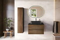 Dulap inalt cu usa, cu fixare pe perete, Talia Casella, Comad, 30x25.5x140 cm, MDF/PAL laminat, stejar casella/negru mat