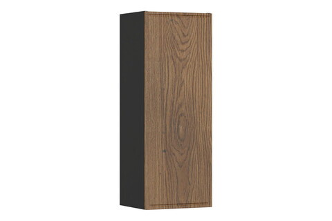 Dulap semi-coloana cu 1 usa, cu fixare pe perete, Talia Casella, Comad, 30x18.5x80 cm, MDF/PAL laminat, stejar casella/negru mat