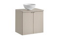 Set mobiler baie, dulap cu lavoar, 60 cm D Un Domi, Viva Cashmere, Comad, MDF/PAL laminat, casmir mat