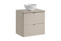 Set mobiler baie, dulap cu lavoar, 60 cm S Un Domi, Viva Cashmere, Comad, MDF/PAL laminat, casmir mat