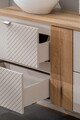 Set mobiler baie, dulap cu lavoar, 60 cm S Un Domi, Viva Cashmere, Comad, MDF/PAL laminat, casmir mat