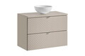 Set mobiler baie, dulap cu lavoar, 80 cm S Un Domi, Viva Cashmere, Comad, MDF/PAL laminat, casmir mat