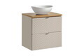 Set mobiler baie, dulap cu lavoar, 60 cm S Un Lola, Viva Cashmere Oak, Comad, MDF/PAL laminat, casmir mat
