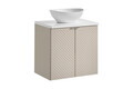 Set mobiler baie, dulap cu lavoar, 60 cm D Un Domi, Viva Cashmere White, Comad, MDF/PAL laminat, casmir mat